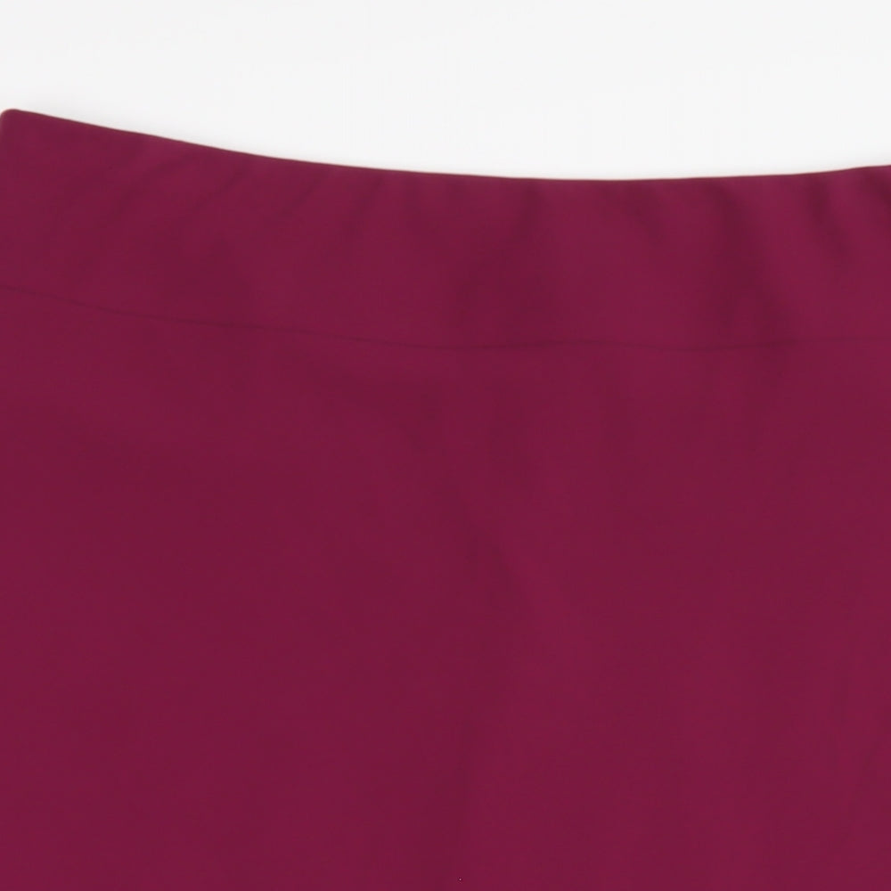 Marks and Spencer Womens Pink Polyester A-Line Skirt Size 14