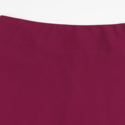 Marks and Spencer Womens Pink Polyester A-Line Skirt Size 14