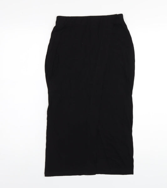 H&M Womens Black Viscose Straight & Pencil Skirt Size XS