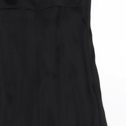 PRETTYLITTLETHING Womens Black Polyester Jumpsuit One-Piece Size 8 L24 in Zip