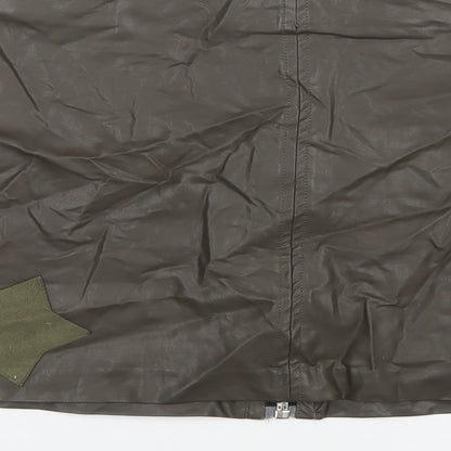 Dance & Marvel Womens Green Geometric Rayon A-Line Skirt Size M Zip