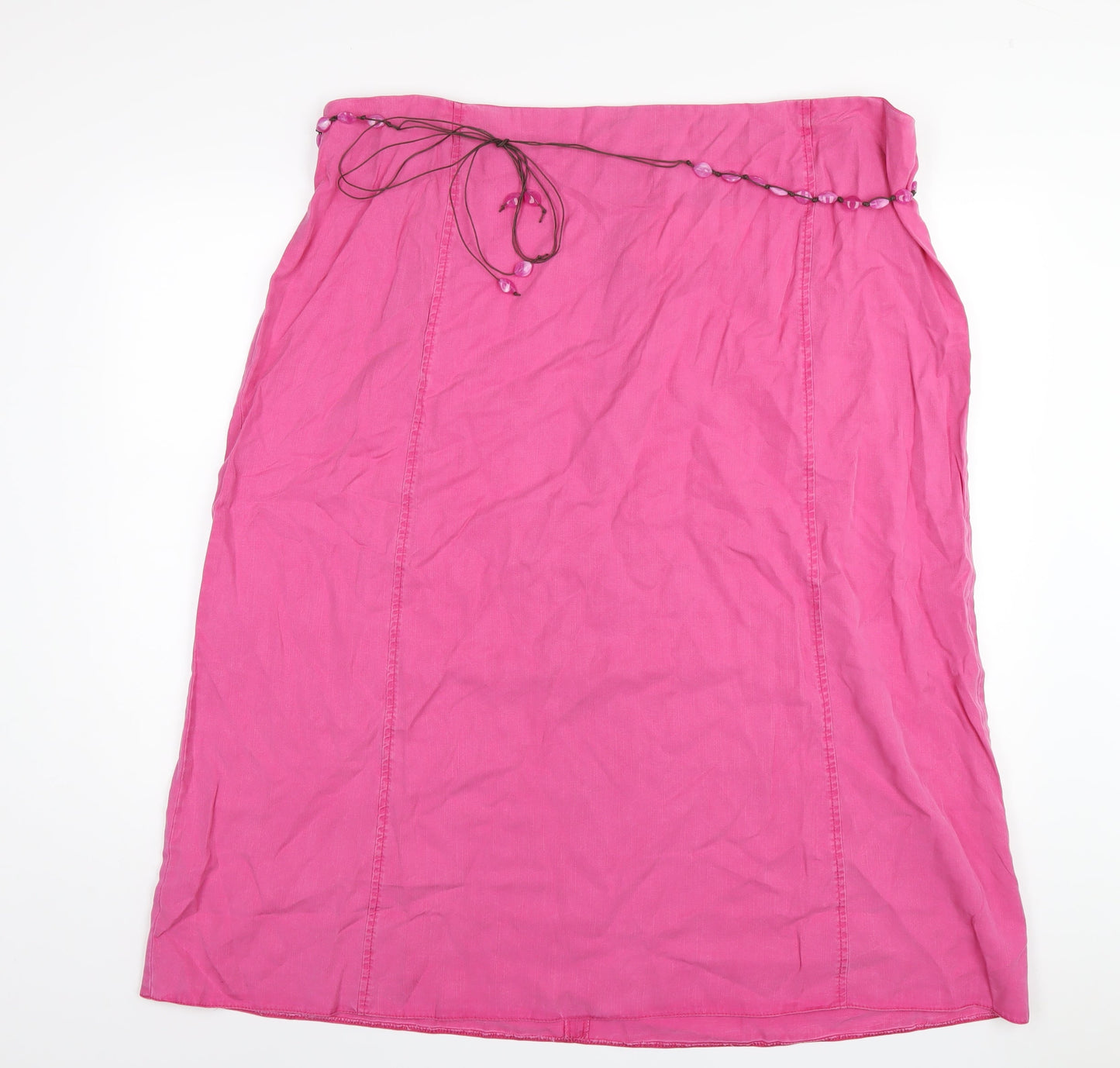 Ann Harvey Womens Pink Lyocell A-Line Skirt Size 24 Zip