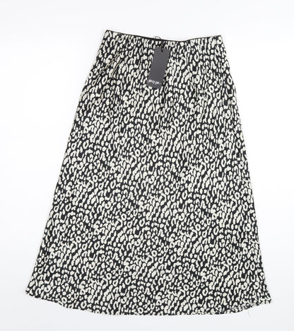 Nasty Gal Womens Black Geometric Polyester A-Line Skirt Size 4