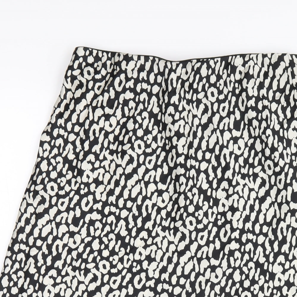 Nasty Gal Womens Black Geometric Polyester A-Line Skirt Size 4