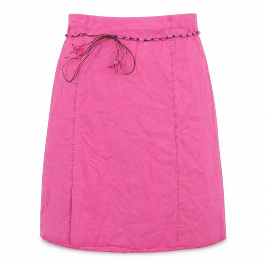 Ann Harvey Womens Pink Lyocell A-Line Skirt Size 18 Zip