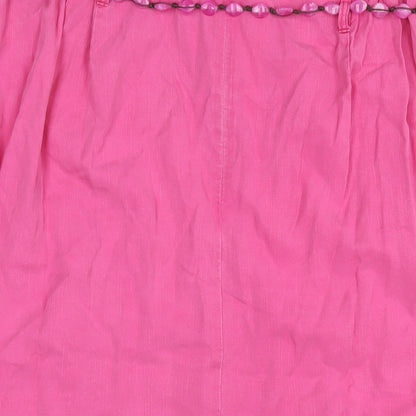 Ann Harvey Womens Pink Lyocell A-Line Skirt Size 18 Zip