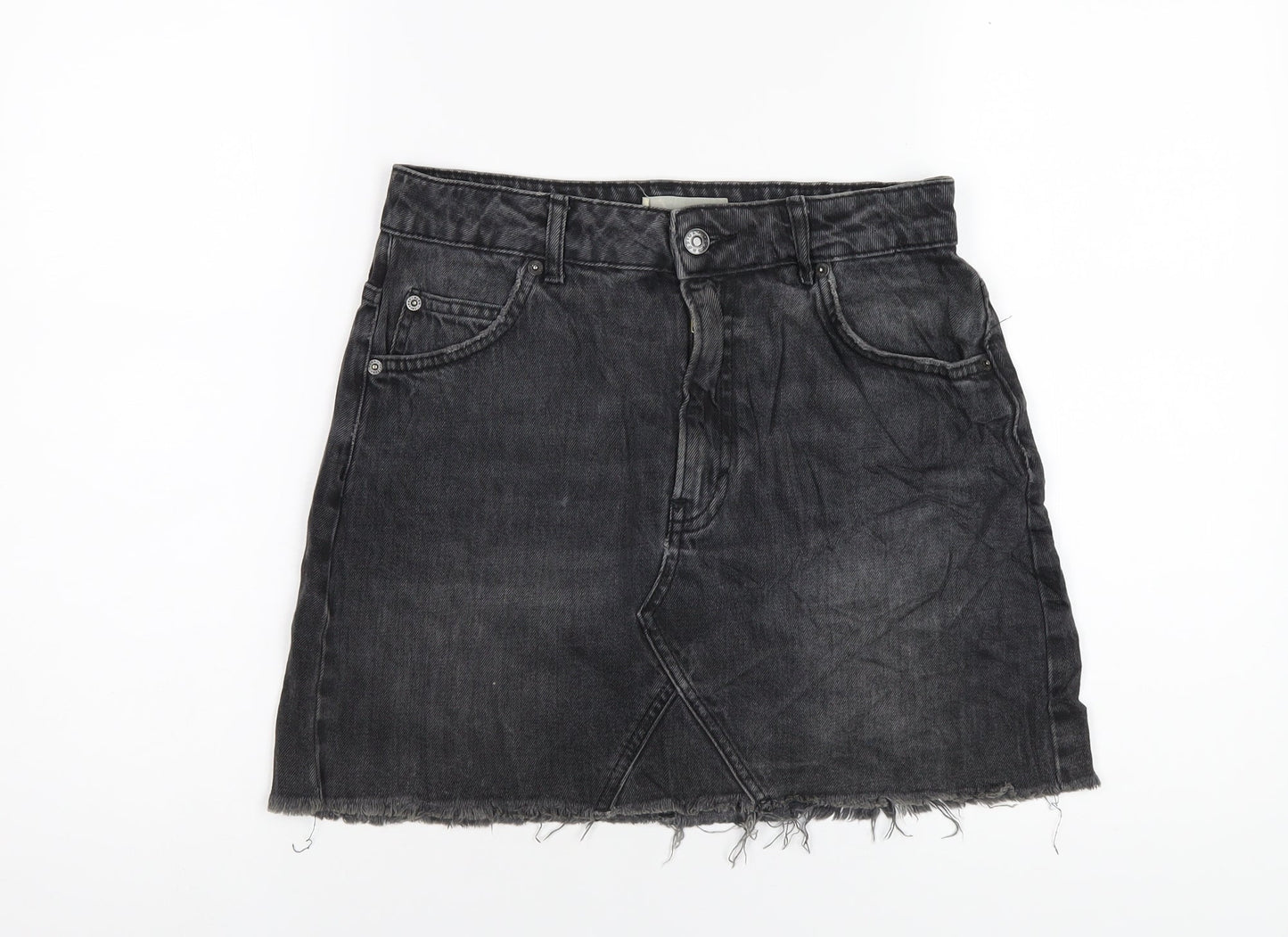 Womens UK Size 10 Topshop A-Line Denim Skirt