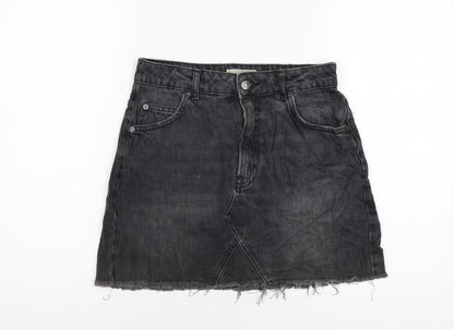 Womens UK Size 10 Topshop A-Line Denim Skirt