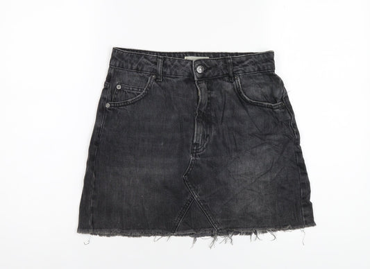 Womens UK Size 10 Topshop A-Line Denim Skirt