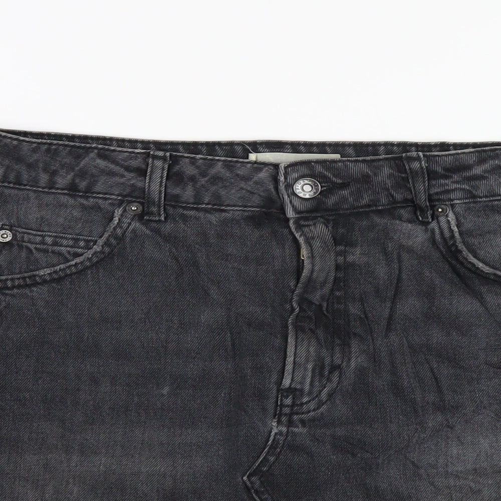 Womens UK Size 10 Topshop A-Line Denim Skirt