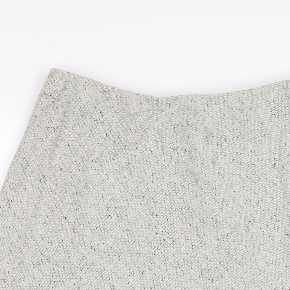 Alex & Co Womens Grey Wool A-Line Skirt Size 14