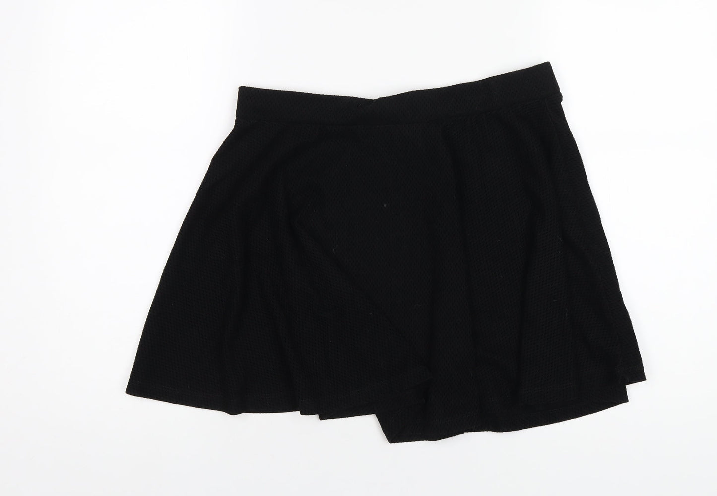 Henry Holland Womens Black Polyester A-Line Skirt Size 14