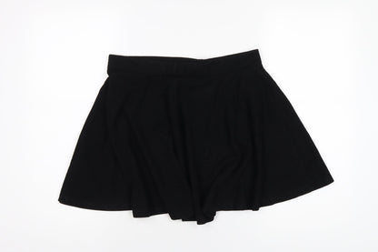 Henry Holland Womens Black Polyester A-Line Skirt Size 14