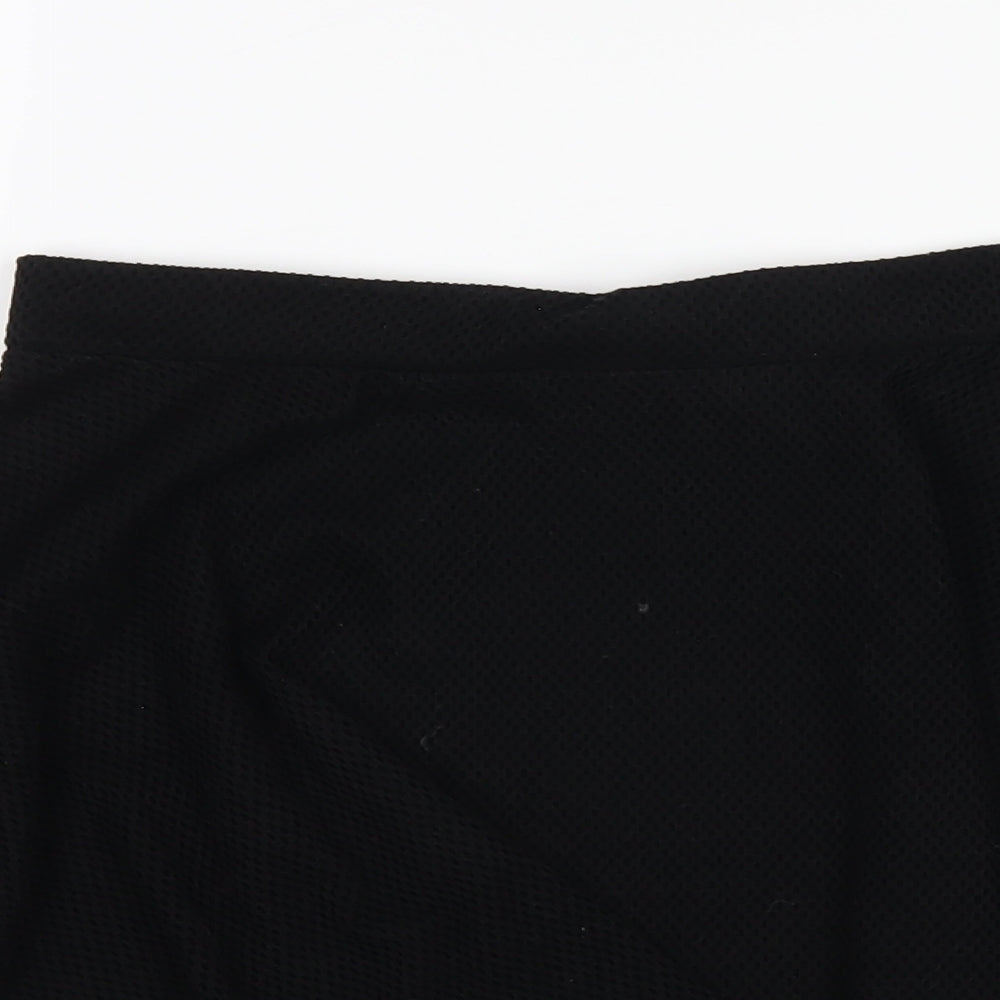 Henry Holland Womens Black Polyester A-Line Skirt Size 14