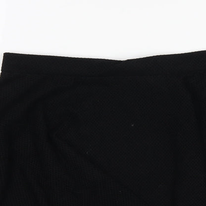 Henry Holland Womens Black Polyester A-Line Skirt Size 14