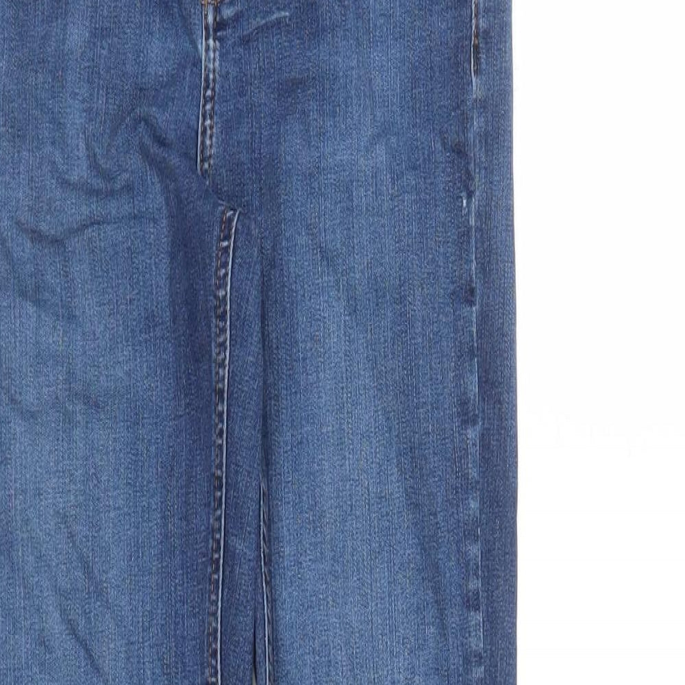 Topshop Womens Blue Cotton Skinny Jeans Size 26 in L27 in Regular Zip - Pockets