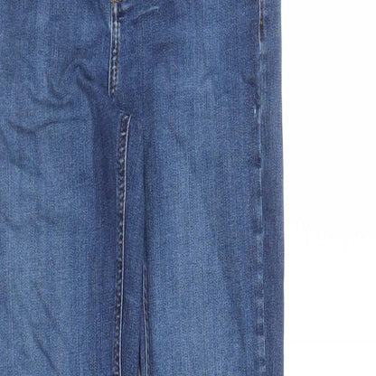 Topshop Womens Blue Cotton Skinny Jeans Size 26 in L27 in Regular Zip - Pockets