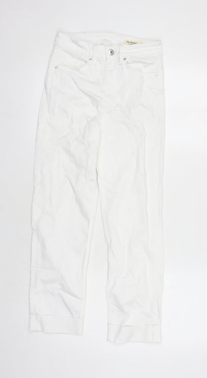 Womens UK Size 8 Marks and Spencer Regular Fit Straight White Jeans