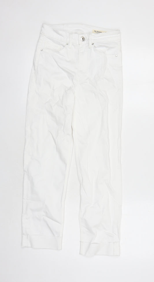 Womens UK Size 8 Marks and Spencer Regular Fit Straight White Jeans