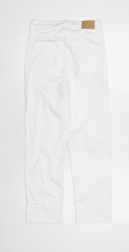 Womens UK Size 8 Marks and Spencer Regular Fit Straight White Jeans