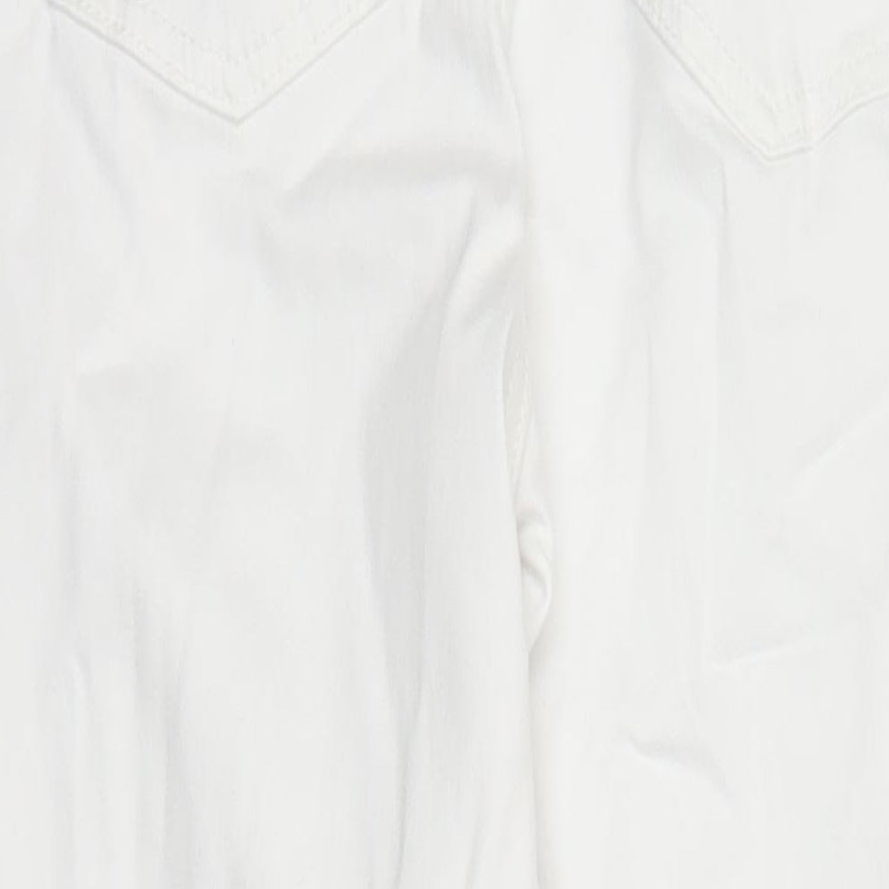 Womens UK Size 8 Marks and Spencer Regular Fit Straight White Jeans
