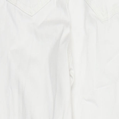 Womens UK Size 8 Marks and Spencer Regular Fit Straight White Jeans