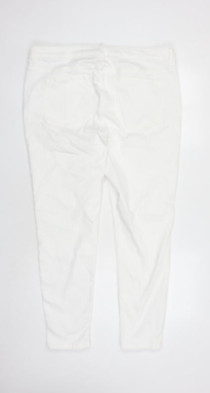 Womens UK Size 20 Marks and Spencer Regular Fit Skinny White Jeans