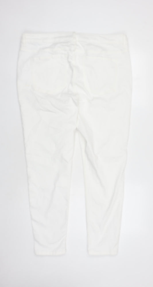 Womens UK Size 20 Marks and Spencer Regular Fit Skinny White Jeans