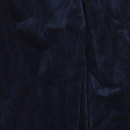 Marks and Spencer Mens Blue Cotton Trousers Size 30 in L33 in Regular Zip - Pockets