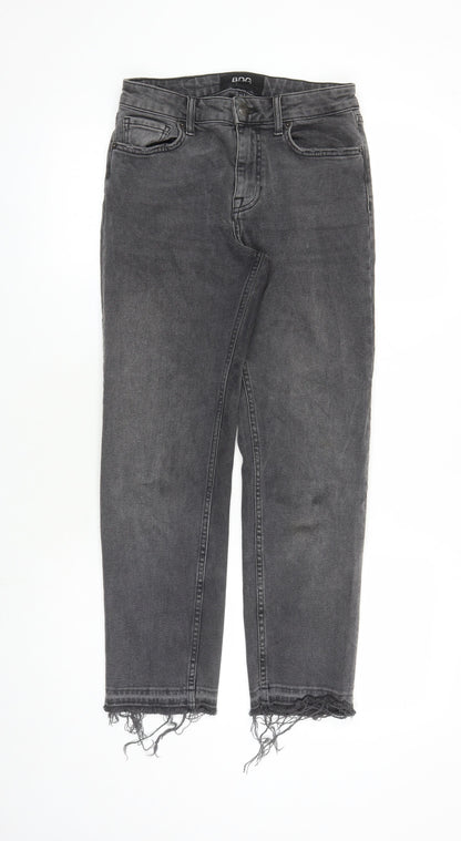 BDG Womens Grey Cotton Straight Jeans Size 28 in L27 in Regular Zip - Pockets Raw Hems