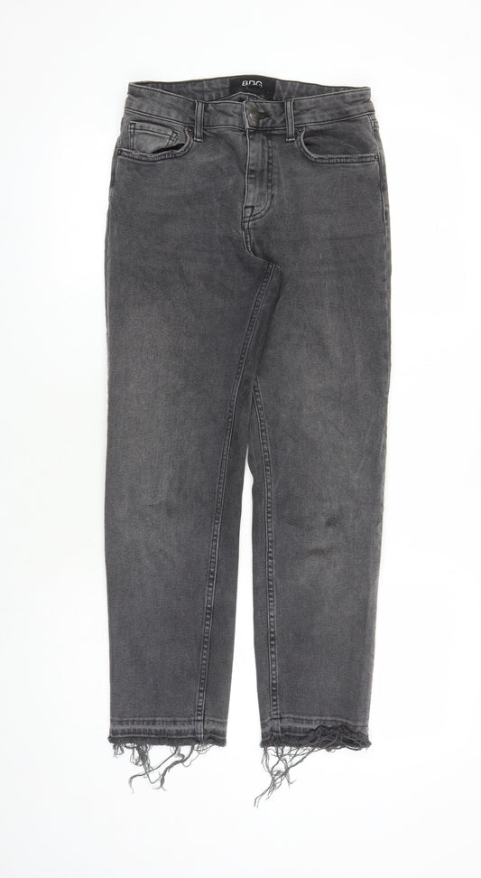 BDG Womens Grey Cotton Straight Jeans Size 28 in L27 in Regular Zip - Pockets Raw Hems