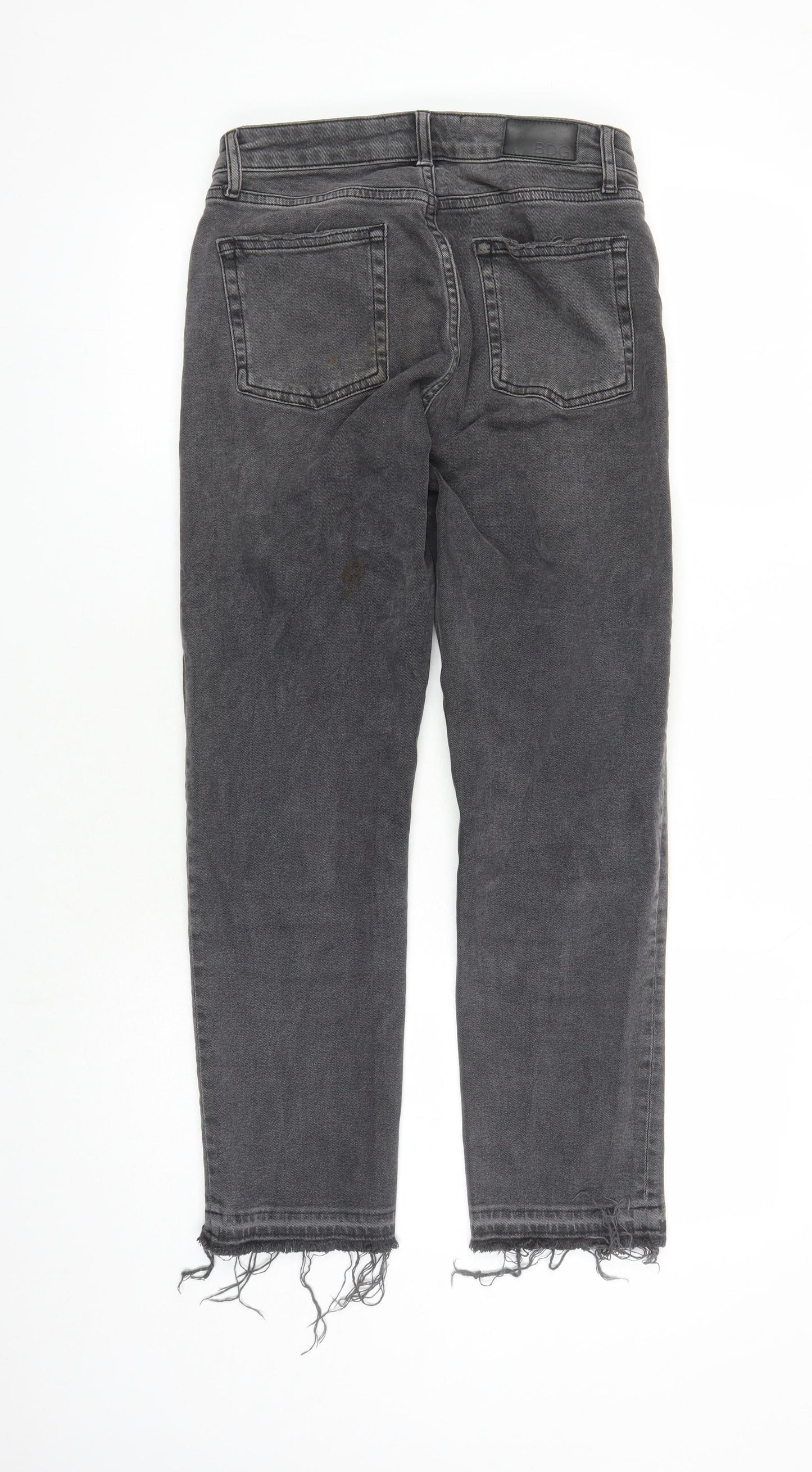 BDG Womens Grey Cotton Straight Jeans Size 28 in L27 in Regular Zip - Pockets Raw Hems