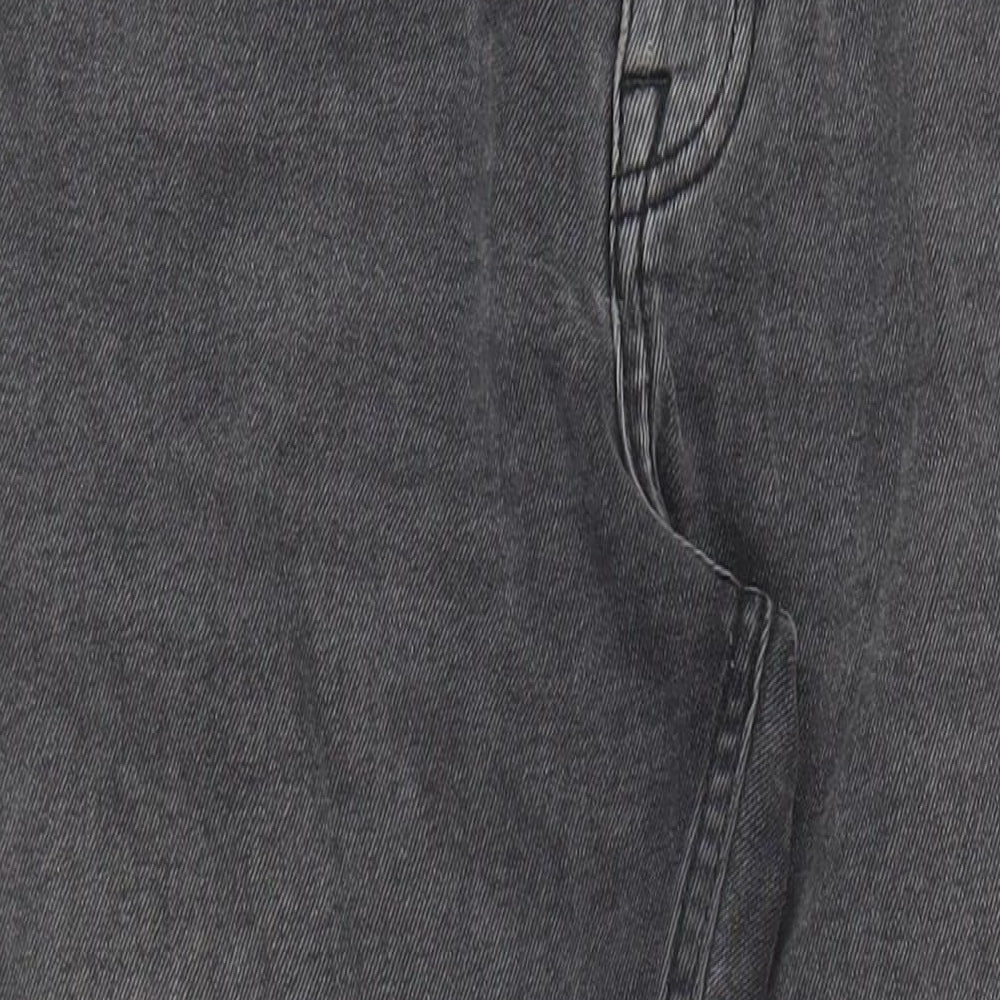 BDG Womens Grey Cotton Straight Jeans Size 28 in L27 in Regular Zip - Pockets Raw Hems