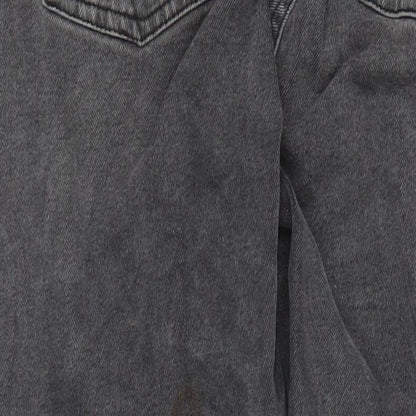 BDG Womens Grey Cotton Straight Jeans Size 28 in L27 in Regular Zip - Pockets Raw Hems