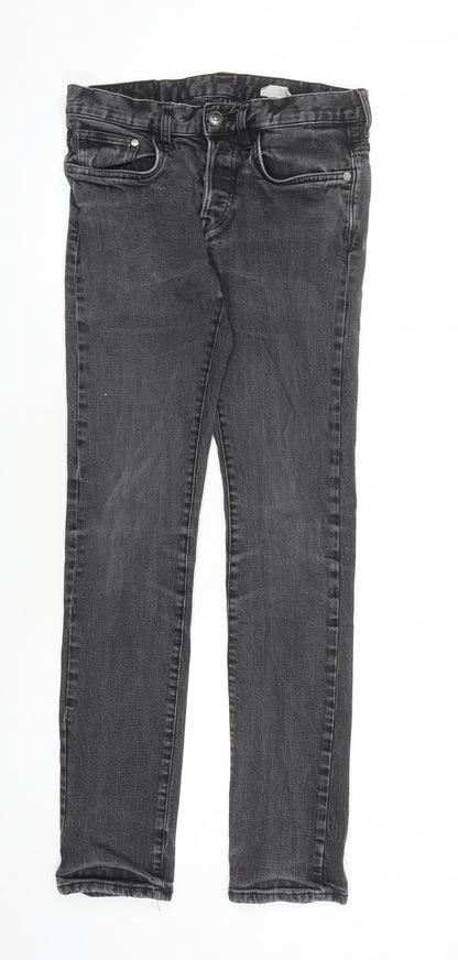 Womens UK Size 28 in H&M Regular Fit Straight Grey Jeans