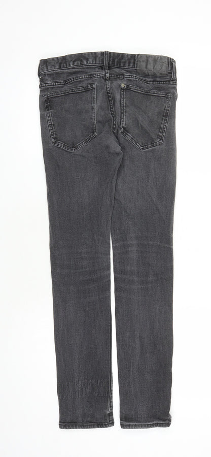 Womens UK Size 28 in H&M Regular Fit Straight Grey Jeans
