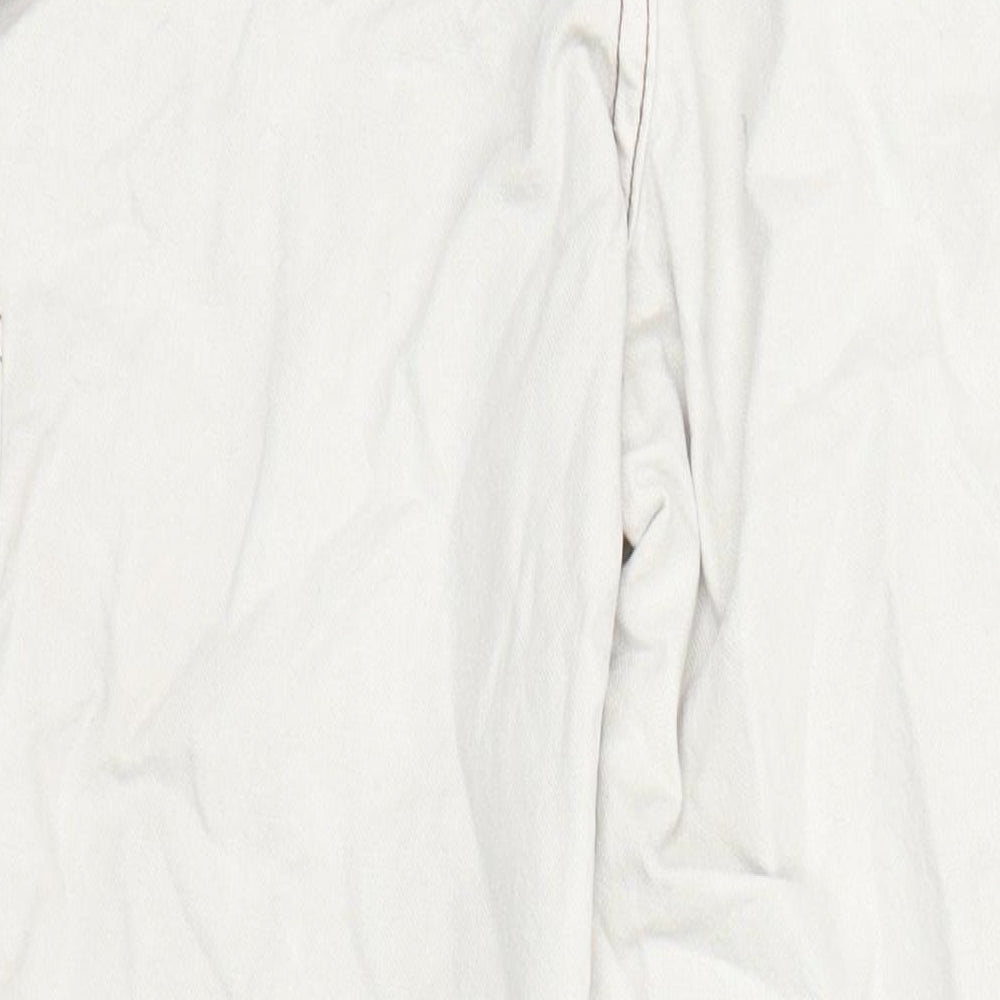 ASOS Womens Beige Cotton Straight Jeans Size 8 L31 in Regular Zip - Pockets