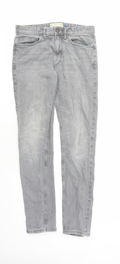Mens UK Size 30 in NEXT Regular Fit Skinny Grey Jeans