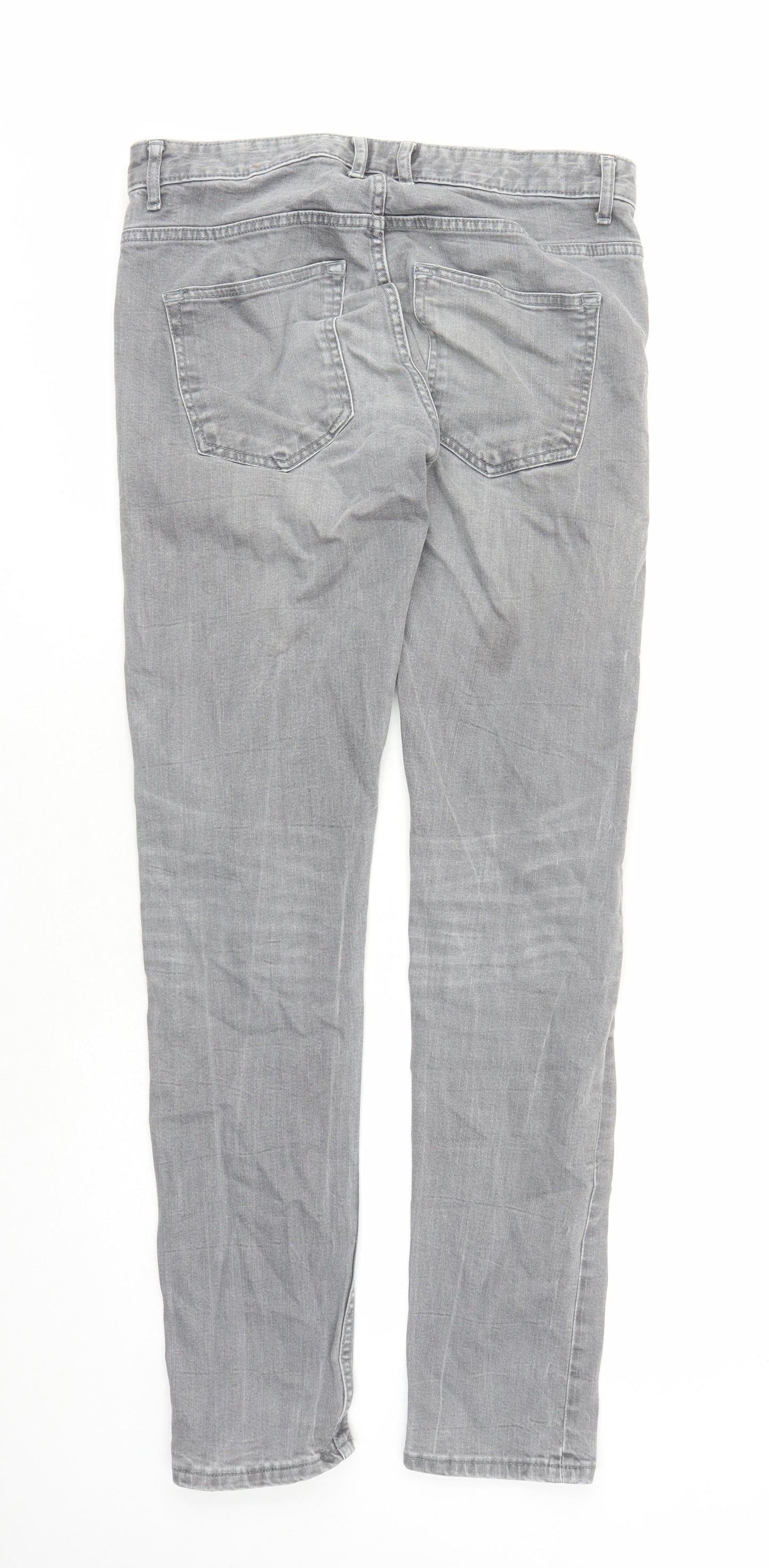 Mens UK Size 30 in NEXT Regular Fit Skinny Grey Jeans