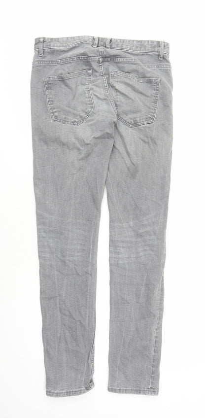 Mens UK Size 30 in NEXT Regular Fit Skinny Grey Jeans