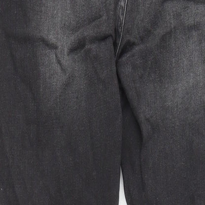 Missguided Womens Black Cotton Skinny Jeans Size 12 L29 in Regular Zip - po