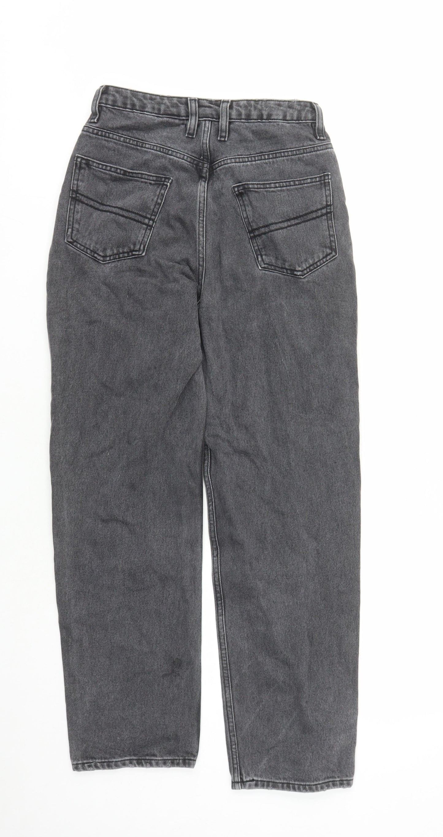 COLLUSION Womens Grey Cotton Mom Jeans Size 26 in L27 in Regular Zip - Pockets