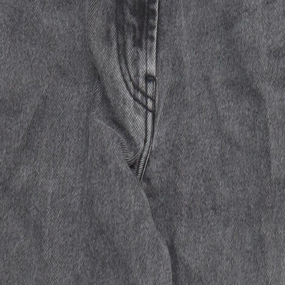 COLLUSION Womens Grey Cotton Mom Jeans Size 26 in L27 in Regular Zip - Pockets