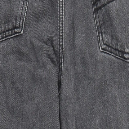 COLLUSION Womens Grey Cotton Mom Jeans Size 26 in L27 in Regular Zip - Pockets