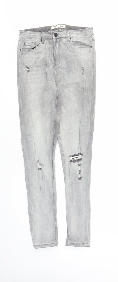 Womens UK Size 12 TALLY WEiJL Regular Fit Skinny Grey Jeans