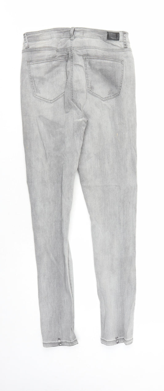 Womens UK Size 12 TALLY WEiJL Regular Fit Skinny Grey Jeans