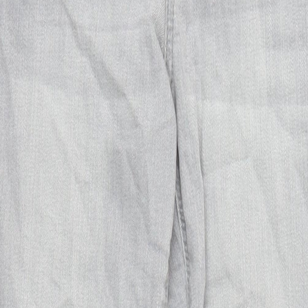 Denim & Co. Womens Grey Cotton Skinny Jeans Size 6 L27 in Regular Zip - Pockets