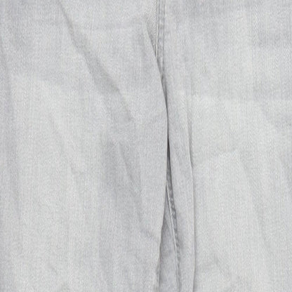 Denim & Co. Womens Grey Cotton Skinny Jeans Size 6 L27 in Regular Zip - Pockets