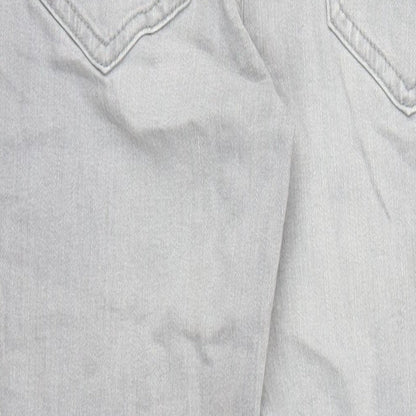 Denim & Co. Womens Grey Cotton Skinny Jeans Size 6 L27 in Regular Zip - Pockets