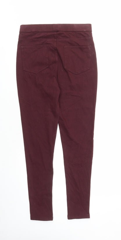 Womens UK Size 12 Marks and Spencer Regular Fit Jegging Red Jeans